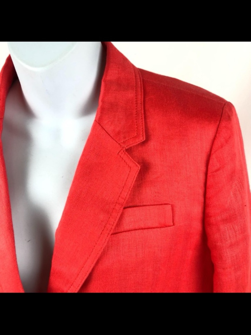 J. Crew Bright Red Women's Linen Blazer - Picture 5 of 11